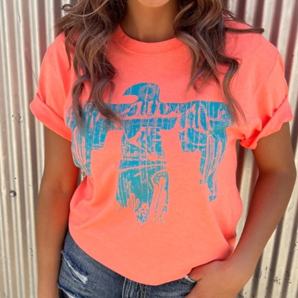 Turquoise Thunderbird tee